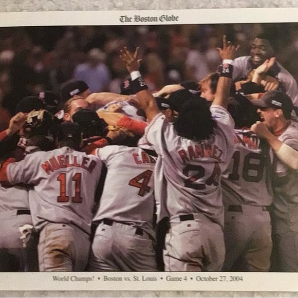 Boston Globe Other - Boston Globe insert MLB Pictures, Martinez, Shilling, 2004 World Champs